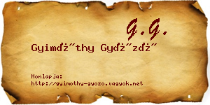 Gyimóthy Győző névjegykártya
