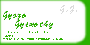 gyozo gyimothy business card