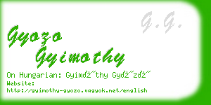 gyozo gyimothy business card